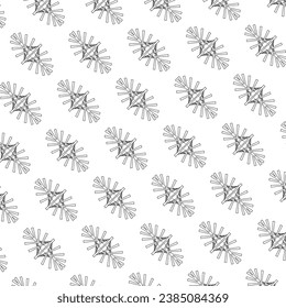 Patrón geométrico abstracto en blanco y negro Para telas de uso doméstico alfombras de diseño de superficie de fondo Vector