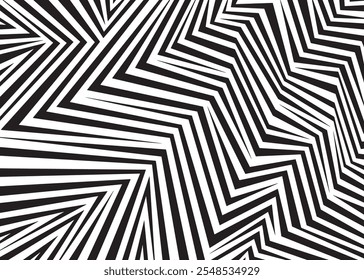 Preto e branco Linha de padrão geométrico abstrato. Para a Web e mídia digital.