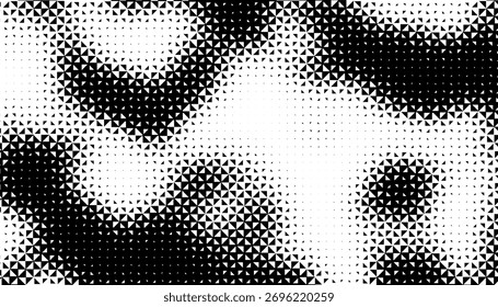 Patrón geométrico abstracto blanco y negro con efecto de semitono para fondo deportivo y diseño de jersey. Elemento de Vector totalmente editable. 