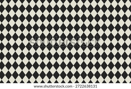 Black and white abstract geometric pattern.   Seamless abstract geometric pattern on rhombuses in a row on a light background.