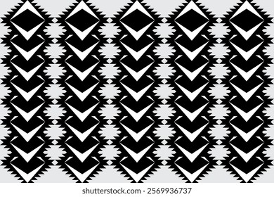 Black and white abstract geometric quilt pattern. High contrast geometric background. Easy to change background color. Minimal. Vector illustration. Suitable for quilt, clothing pattern.