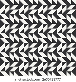 Black and white abstract geometric quilt pattern, vector background