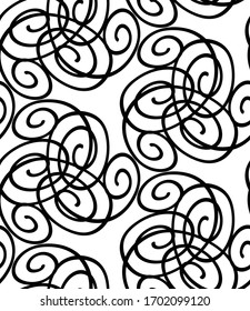 Black and white abstract geometric seamless pattern. The ornament can be used for the manufacture of fabrics, wrapping paper, as an element in design and more.