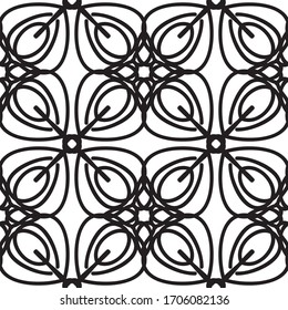 Black and white abstract geometric seamless pattern. The ornament can be used for the manufacture of fabrics, wrapping paper, as an element in design and more.