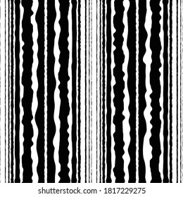Black and white abstract geometric seamless pattern