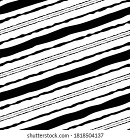 Abstraktes geometrisches, nahtloses Muster in Schwarz und Weiß