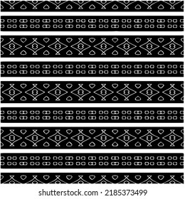 Black and white abstract geometric seamless pattern with wavy shapes, and curved lines. Simple monochrome texture. Op art graphic background. Repeat design for decor, cover, print.
