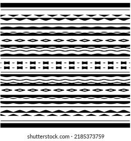 Black and white abstract geometric seamless pattern with wavy shapes, and curved lines. Simple monochrome texture. Op art graphic background. Repeat design for decor, cover, print.