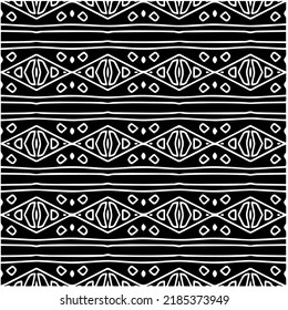 Patrón geométrico uniforme abstracto en blanco y negro con formas onduladas y líneas curvadas. Sencilla textura monocromática. Fondo gráfico de Op art. Repetir el diseño para la decoración, portada, impresión.