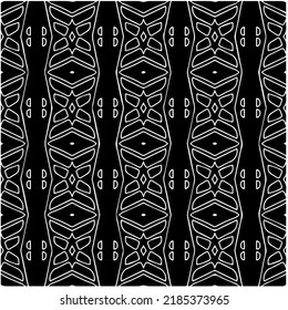 Black and white abstract geometric seamless pattern with wavy shapes, and curved lines. Simple monochrome texture. Op art graphic background. Repeat design for decor, cover, print.