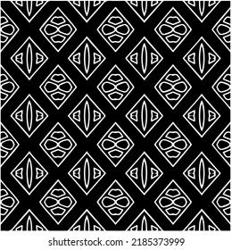 Black and white abstract geometric seamless pattern with wavy shapes, and curved lines. Simple monochrome texture. Op art graphic background. Repeat design for decor, cover, print.