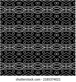 Black and white abstract geometric seamless pattern with wavy shapes, and curved lines. Simple monochrome texture. Op art graphic background. Repeat design for decor, cover, print.