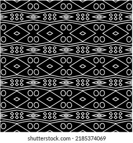 Black and white abstract geometric seamless pattern with wavy shapes, and curved lines. Simple monochrome texture. Op art graphic background. Repeat design for decor, cover, print.