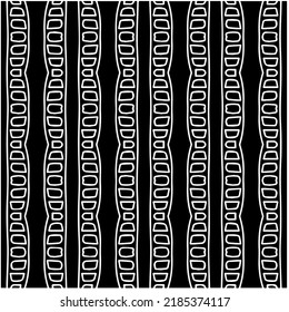 Black and white abstract geometric seamless pattern with wavy shapes, and curved lines. Simple monochrome texture. Op art graphic background. Repeat design for decor, cover, print.