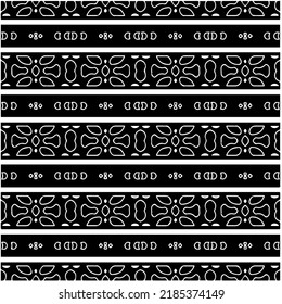 Black and white abstract geometric seamless pattern with wavy shapes, and curved lines. Simple monochrome texture. Op art graphic background. Repeat design for decor, cover, print.