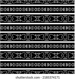 Schwarz-Weiß abstraktes geometrisches, nahtloses Muster mit gewölbten Formen und abgerundeten Linien. Einfache monochrome Textur. p-Art-Grafikhintergrund. Wiederholen Sie Design für Dekor, Abdeckung, Druck.