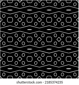 Patrón geométrico uniforme abstracto en blanco y negro con formas onduladas y líneas curvadas. Sencilla textura monocromática. Fondo gráfico de Op art. Repetir el diseño para la decoración, portada, impresión.