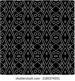 Black and white abstract geometric seamless pattern with wavy shapes, and curved lines. Simple monochrome texture. Op art graphic background. Repeat design for decor, cover, print.