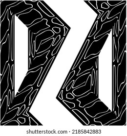 Patrón geométrico uniforme abstracto en blanco y negro con formas onduladas y líneas curvadas. Sencilla textura monocromática. fondo grueso. Repetir el diseño para la decoración, portada, impresión.
