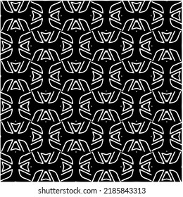 Black and white abstract geometric seamless pattern with wavy shapes, and curved lines. Simple monochrome texture. Op art graphic background. Repeat design for decor, cover, print.
