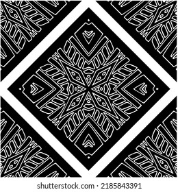 Black and white abstract geometric seamless pattern with wavy shapes, and curved lines.  monochrome mandala. striped background. Repeat design for decor, cover, print.