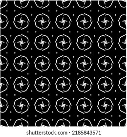 Black and white abstract geometric seamless pattern with wavy shapes, and curved lines. Simple monochrome texture. Op art graphic background. Repeat design for decor, cover, print.