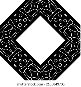Black and white abstract geometric seamless pattern with wavy shapes, and curved lines.  monochrome mandala. striped background. Repeat design for decor, cover, print.