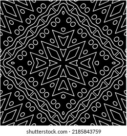 Black White Abstract Geometric Seamless Pattern Stock Vector (Royalty ...