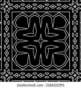 Patrón geométrico uniforme abstracto en blanco y negro con formas onduladas y líneas curvadas.  textura monocroma. fondo rayado. Repetir el diseño para la decoración, portada, impresión.