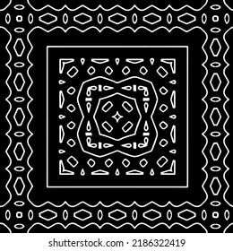 Black and white abstract geometric seamless pattern with wavy shapes, and curved lines.  monochrome texture.. striped background. Repeat design for decor, cover, print.
