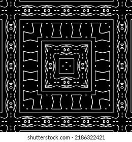 Patrón geométrico uniforme abstracto en blanco y negro con formas onduladas y líneas curvadas.  textura monocroma. fondo rayado. Repetir el diseño para la decoración, portada, impresión.
