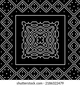 Black and white abstract geometric seamless pattern with wavy shapes, and curved lines.  monochrome texture.. striped background. Repeat design for decor, cover, print.