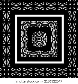 Black and white abstract geometric seamless pattern with wavy shapes, and curved lines.  monochrome texture.. striped background. Repeat design for decor, cover, print.