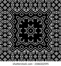 Black and white abstract geometric seamless pattern with wavy shapes, and curved lines.  monochrome texture.. striped background. Repeat design for decor, cover, print.