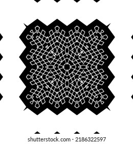 Black and white abstract geometric seamless pattern with wavy shapes, and curved lines.  monochrome texture.. striped background. Repeat design for decor, cover, print.