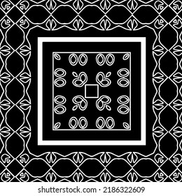 Patrón geométrico uniforme abstracto en blanco y negro con formas onduladas y líneas curvadas.  textura monocroma. fondo rayado. Repetir el diseño para la decoración, portada, impresión.