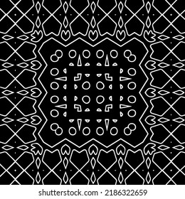 Schwarz-Weiß abstraktes geometrisches, nahtloses Muster mit gewölbten Formen und abgerundeten Linien.  monochrome Textur.. gestreifter Hintergrund. Wiederholen Sie Design für Dekor, Abdeckung, Druck.