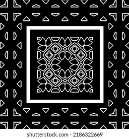 Black and white abstract geometric seamless pattern with wavy shapes, and curved lines.  monochrome texture.. striped background. Repeat design for decor, cover, print.