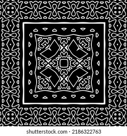 Black and white abstract geometric seamless pattern with wavy shapes, and curved lines.  monochrome texture.. striped background. Repeat design for decor, cover, print.