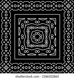 Black and white abstract geometric seamless pattern with wavy shapes, and curved lines.  monochrome texture.. striped background. Repeat design for decor, cover, print.