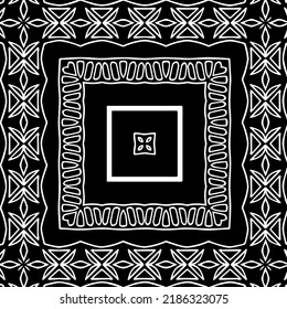 Patrón geométrico uniforme abstracto en blanco y negro con formas onduladas y líneas curvadas.  textura monocroma. fondo rayado. Repetir el diseño para la decoración, portada, impresión.
