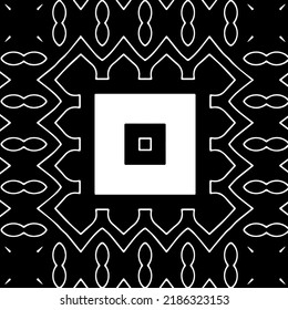 Patrón geométrico uniforme abstracto en blanco y negro con formas onduladas y líneas curvadas.  textura monocroma. fondo rayado. Repetir el diseño para la decoración, portada, impresión.