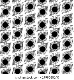 black and white abstract geometric shapes seamless pattern, vector illustration endless repeatable texture background