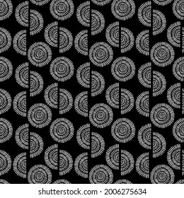 black and white abstract geometric shapes seamless pattern, vector illustration endless repeatable texture background