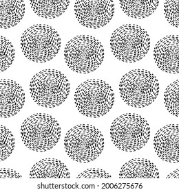 black and white abstract geometric shapes seamless pattern, vector illustration endless repeatable texture background