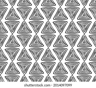 black and white abstract geometric shapes seamless pattern, vector illustration endless repeatable texture background