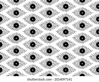 black and white abstract geometric shapes seamless pattern, vector illustration endless repeatable texture background