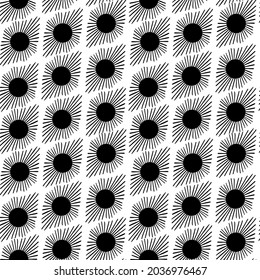 black and white abstract geometric shapes seamless pattern, vector illustration endless repeatable texture background