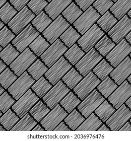 formas geométricas abstractas en blanco y negro sin inconvenientes, ilustración vectorial fondo de textura repetible interminable