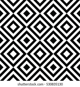 Black and white abstract geometric shapes seamless pattern background. Vector 10 EPS illustration.